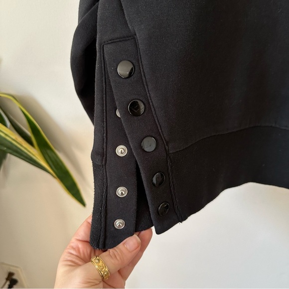Varley Hardy Black Pullover Sweatshirt With Button Details Size S - Picture 5 of 8